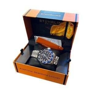 Stuhrling Original Silver and Blue Men's Watch